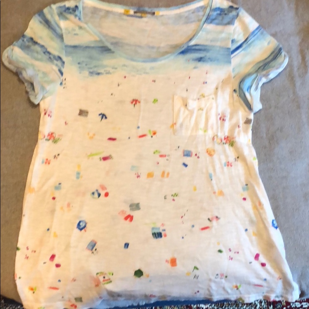 XS Anthropologie beach T shirt